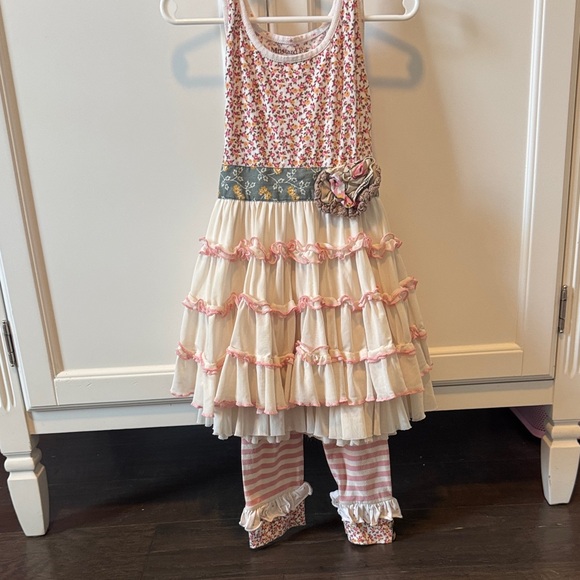 Mustard Pie Pink and Cream Floral Kids Matching Set